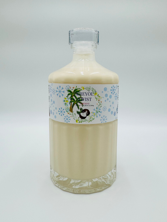 Kremas Glass Bottle- Front view with holiday label