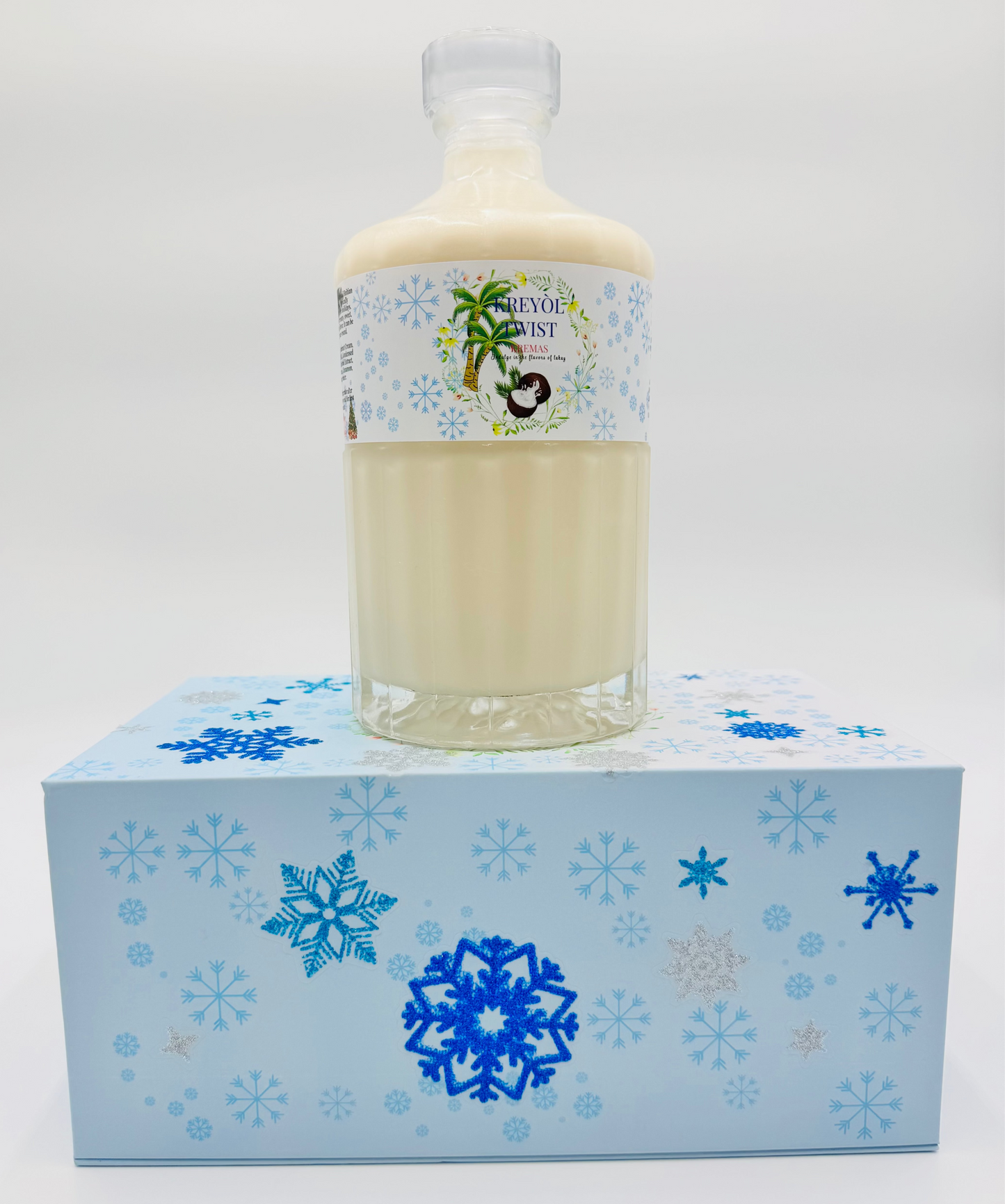 Kreyól Twist Kremas on top of Holiday Gft box.